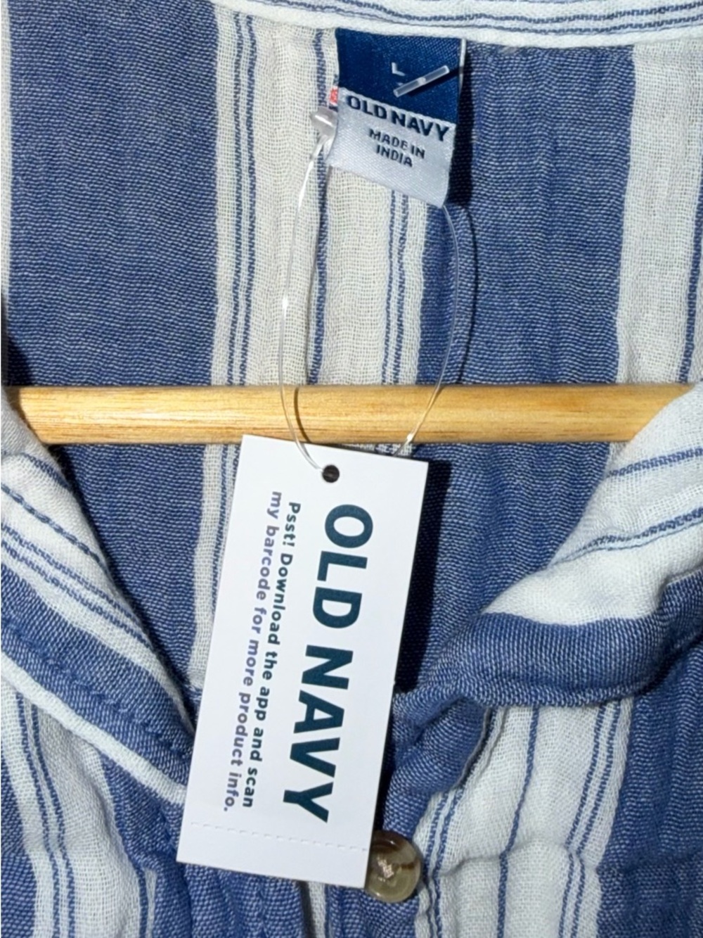 Old Navy NWT Cotton Gauze Coastal Striped Matching Set Size M/L - Picture 3 of 5